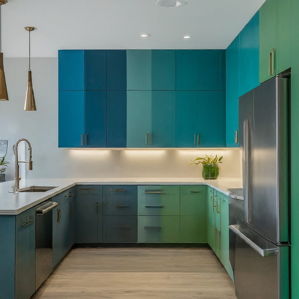 Multicolor Kitchen Cabinets