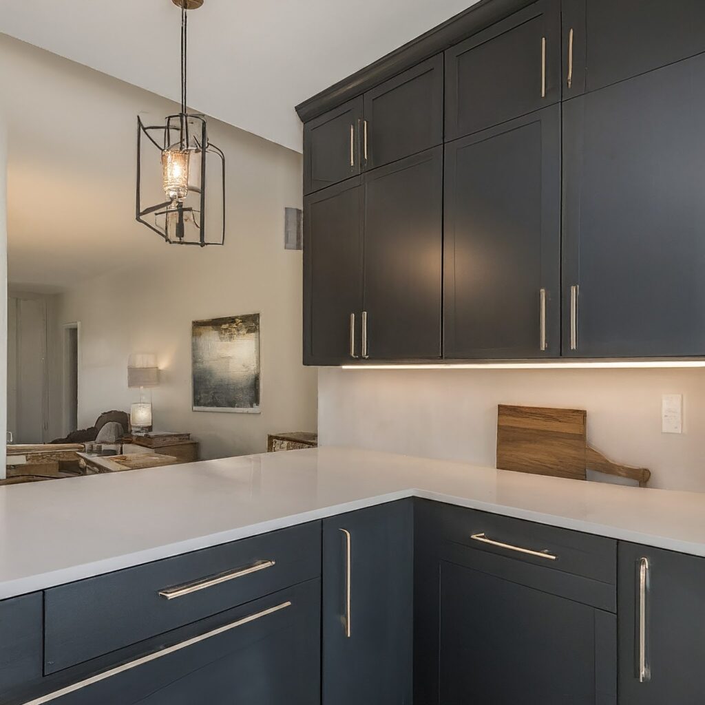 Neutral Hues and Bold Matte Finishes Kitchen Cabinets